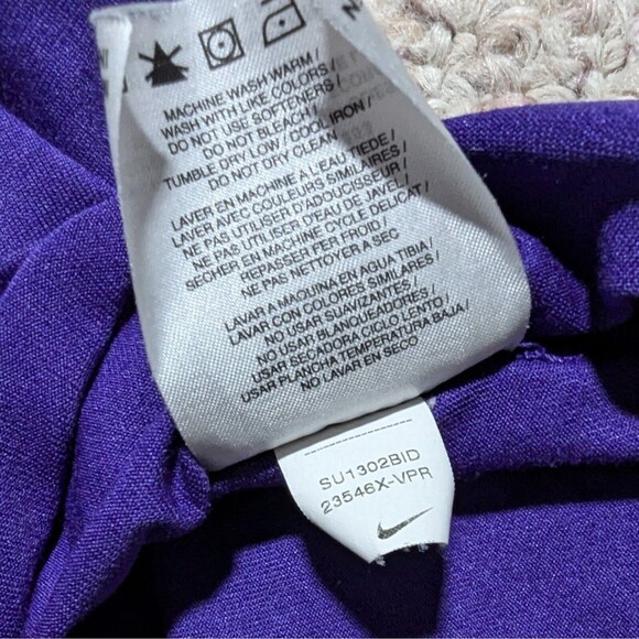 Nike Dri-Fit LSU Tigers Football Shirt Mens SMALL Purple Eye of the Tiger Logo - Picture 6 of 7
